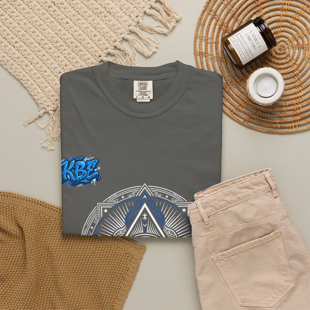 T-Shirt — Blue Geometric Mandala Bandana Graphic