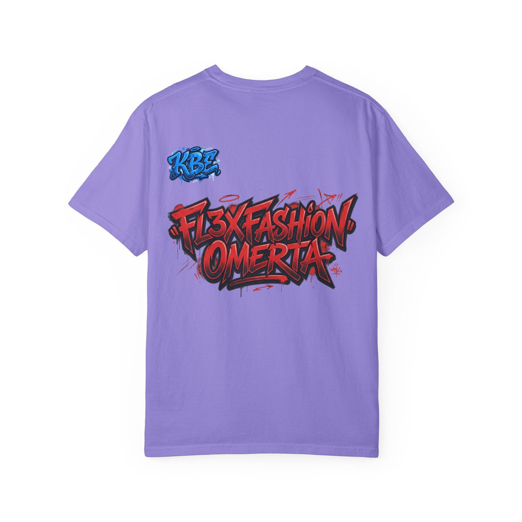 Cyberpunk Streetwear T-Shirt — "Fl3x Fashion Omertà" Graphic