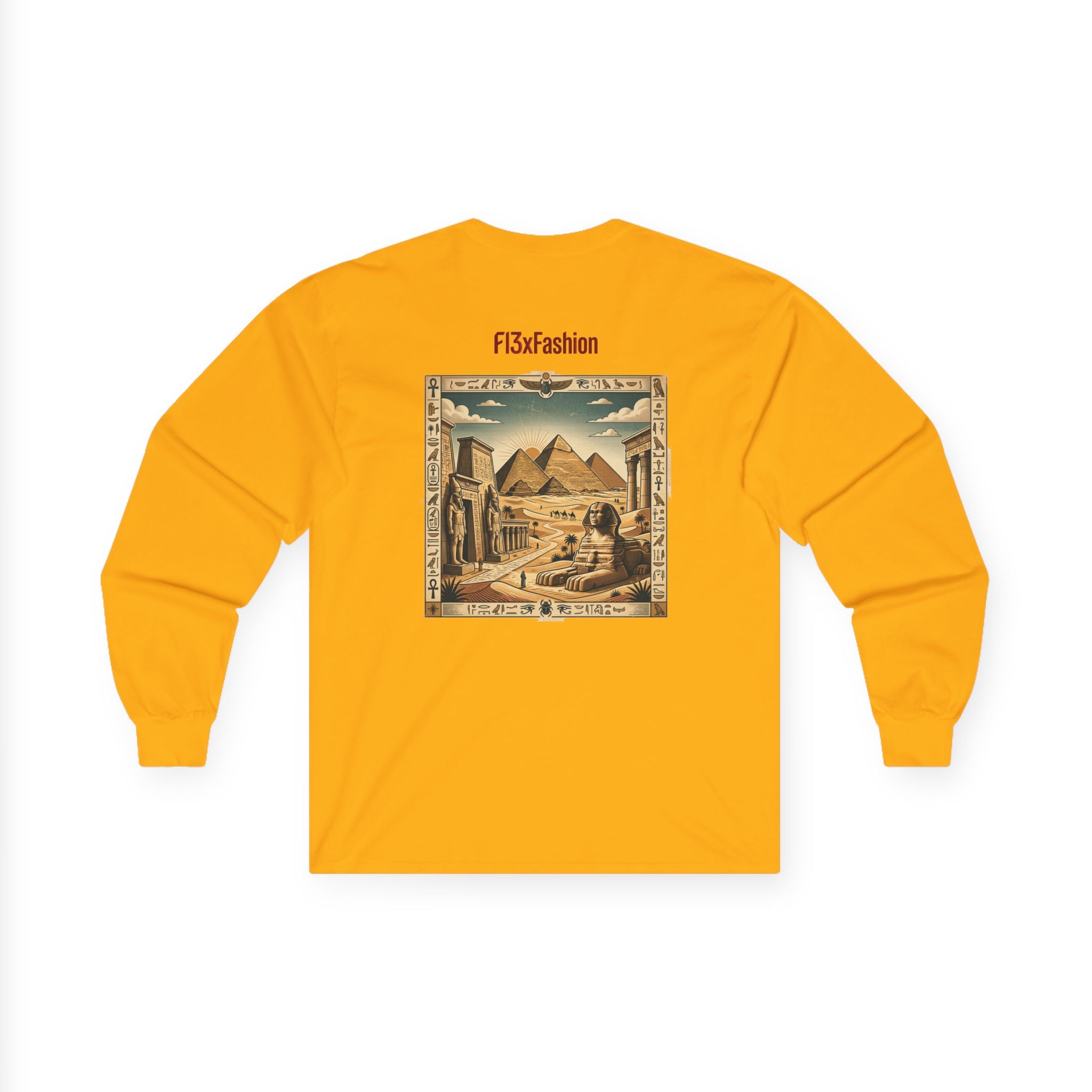 Egyptian Pyramids Vintage Graphic Long Sleeve Tee