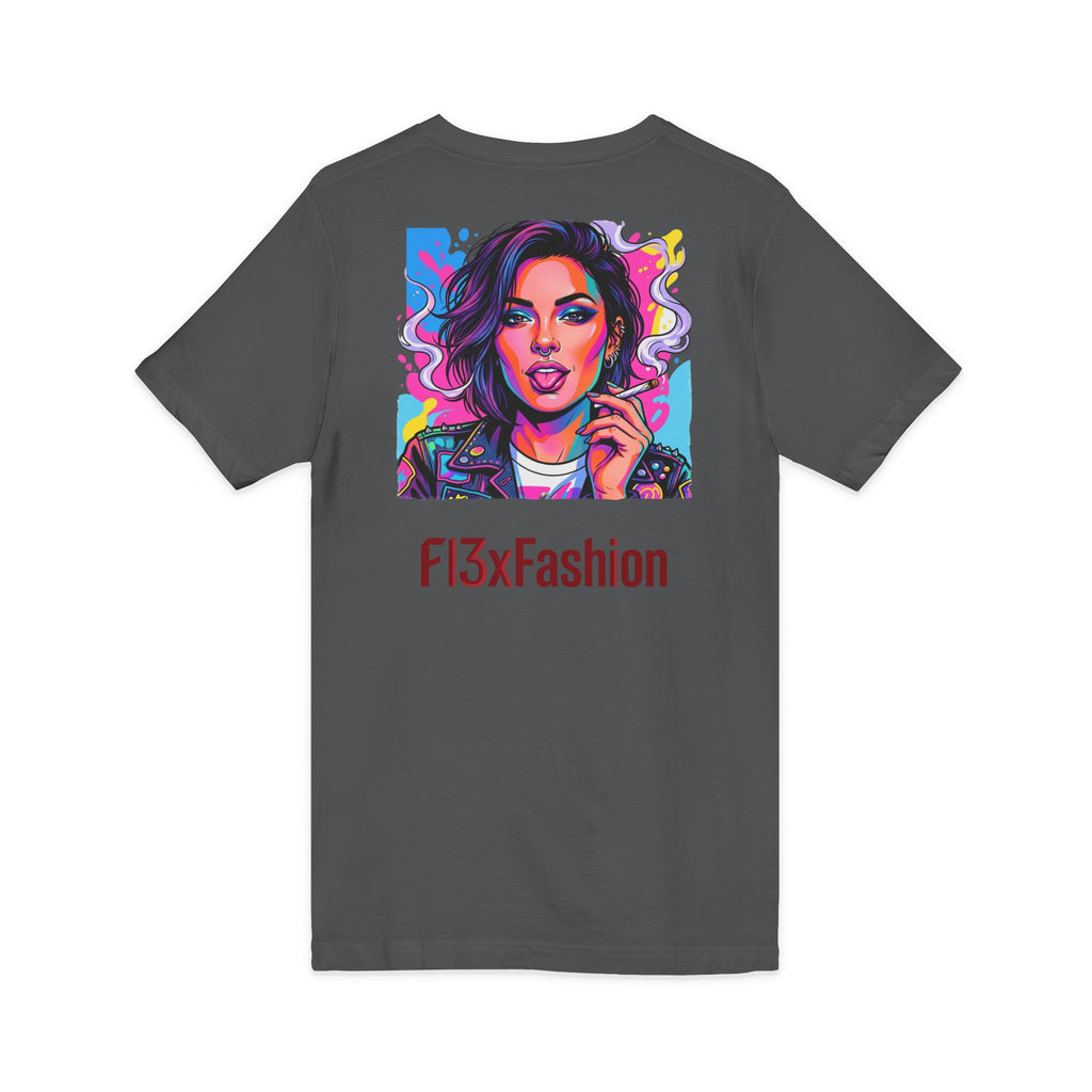 Pop Art Portrait V-Neck Tee — FI3xFashion Graphic T-Shirt