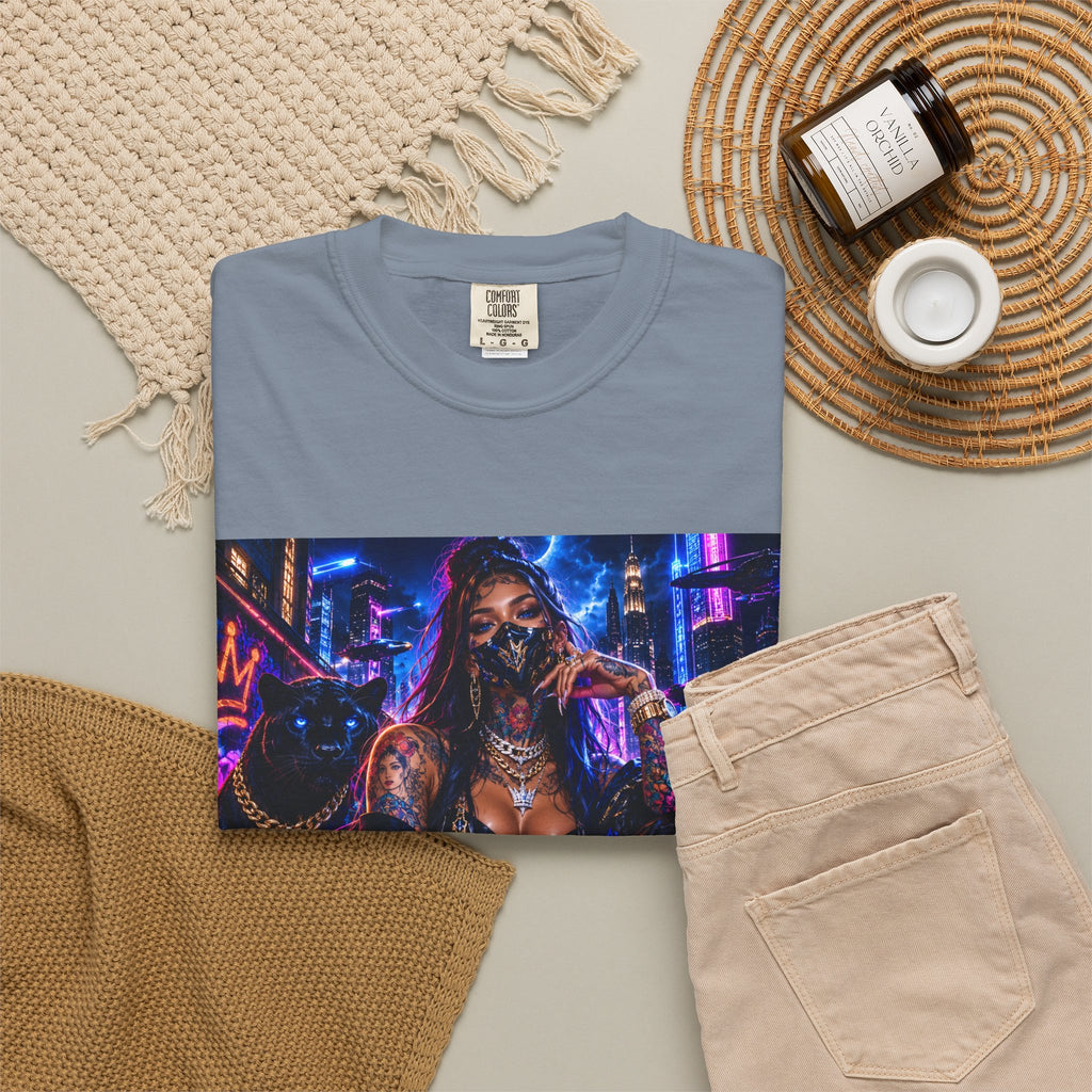 Cyberpunk Streetwear T-Shirt — "Fl3x Fashion Omertà" Graphic