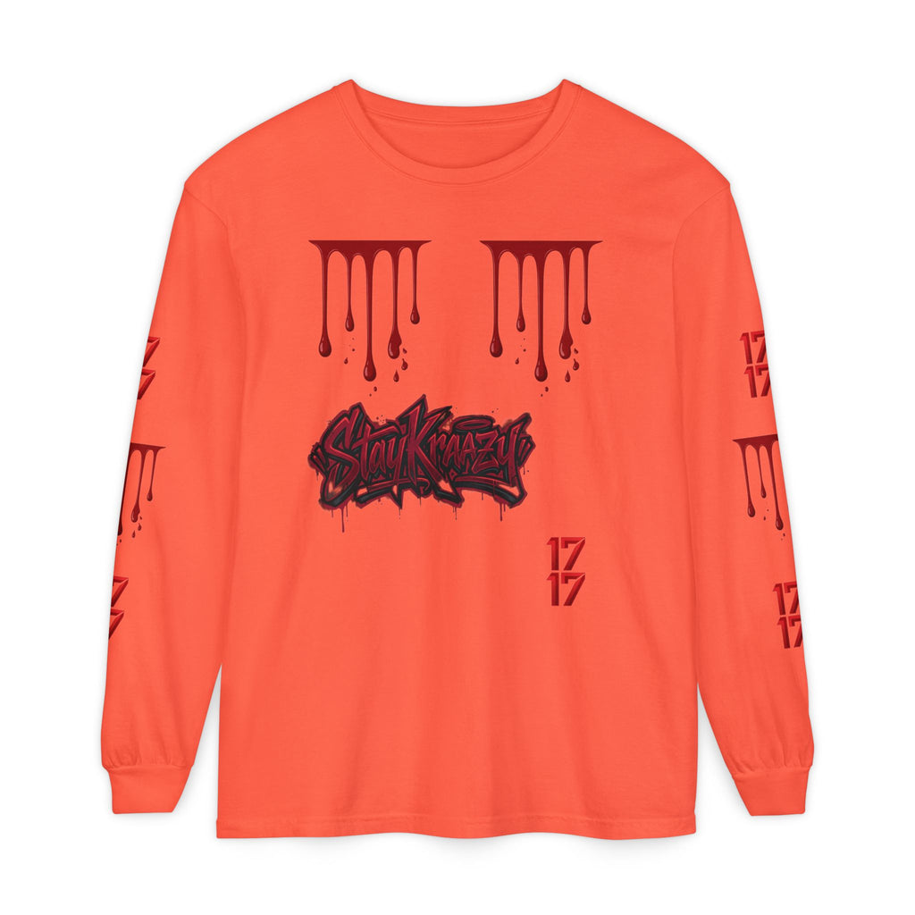 Blood Drip Graphic Long Sleeve Tee