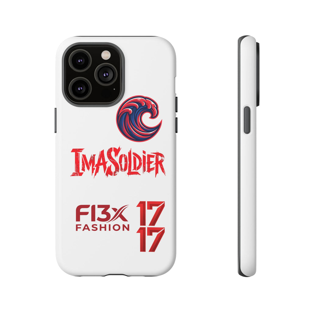 Phone Case — 'ImaSoldier' Red Wave Protective Hard Case