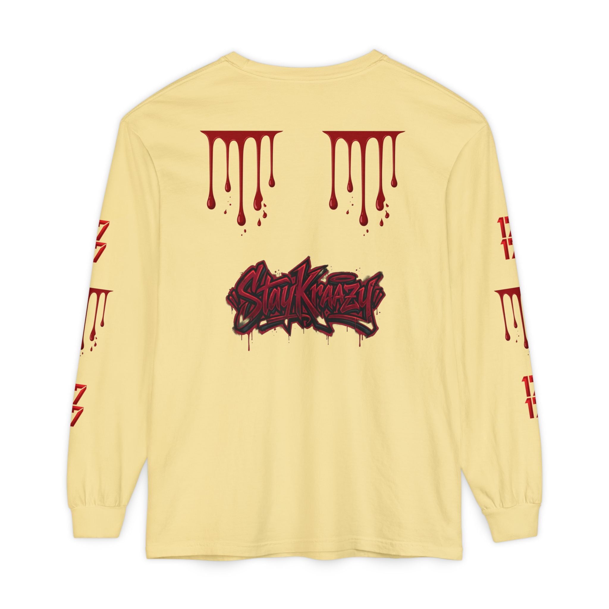 Blood Drip Graphic Long Sleeve Tee