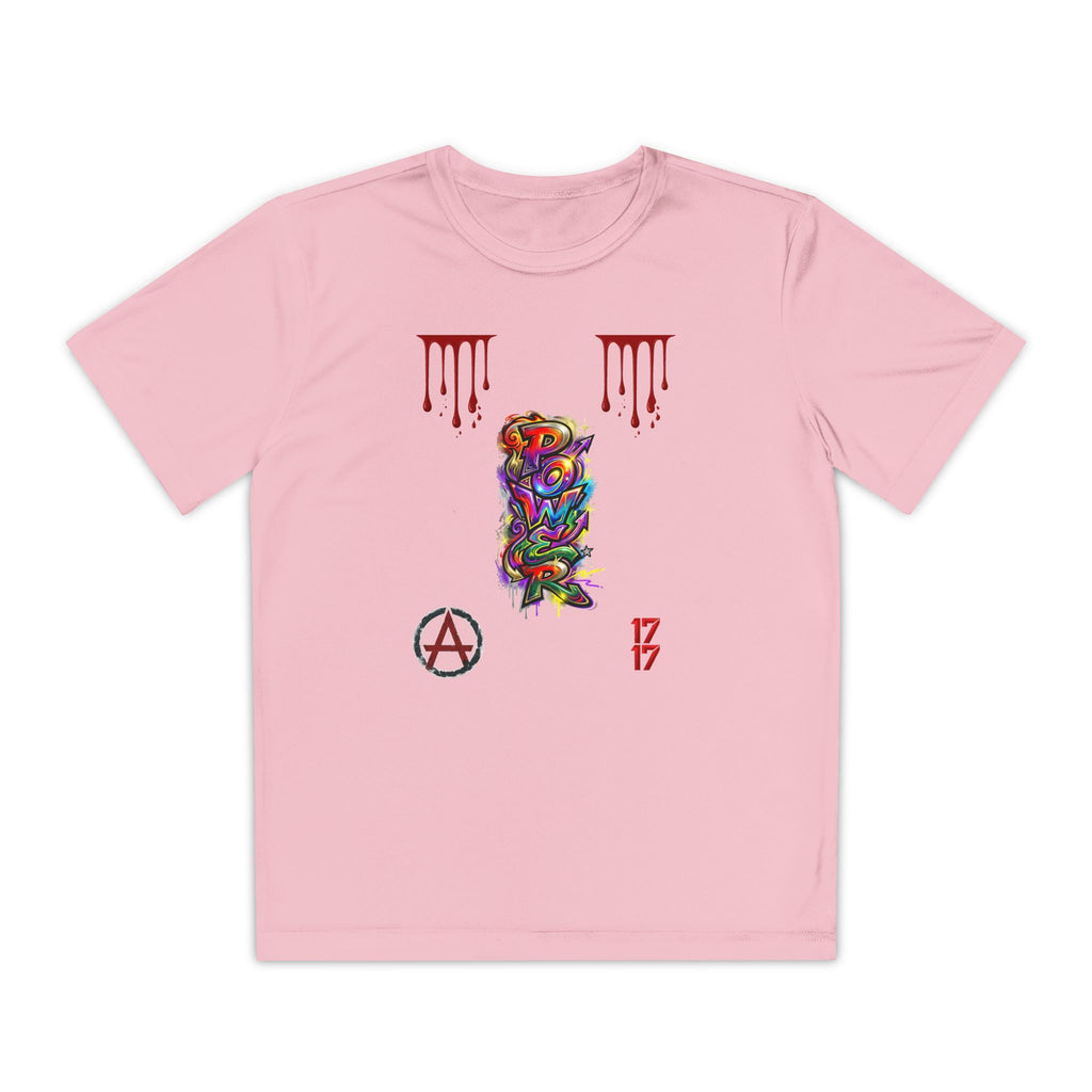 Youth Competitor Tee — Colorful Graffiti Anarchy Graphic T-Shirt