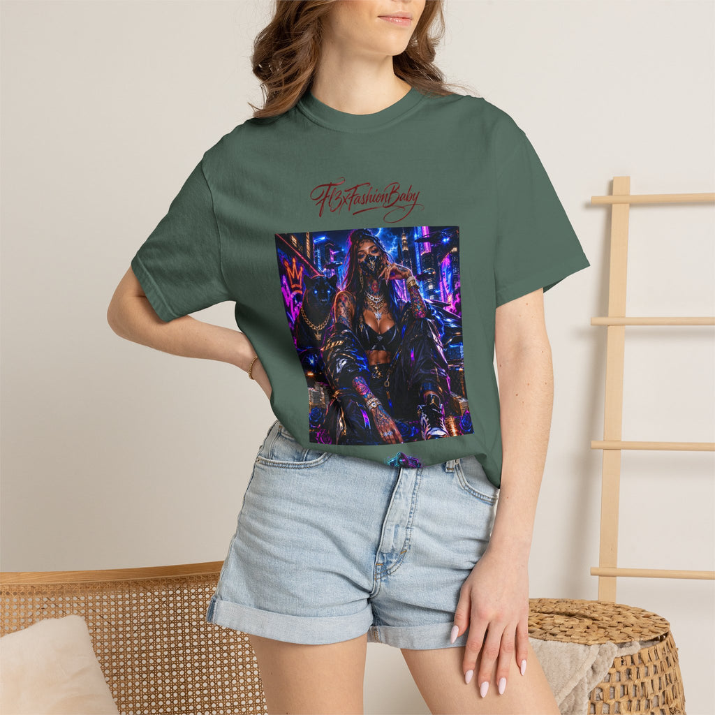 Cyberpunk Nightlife T‑Shirt — “The Fashion Baby” Graphic Tee