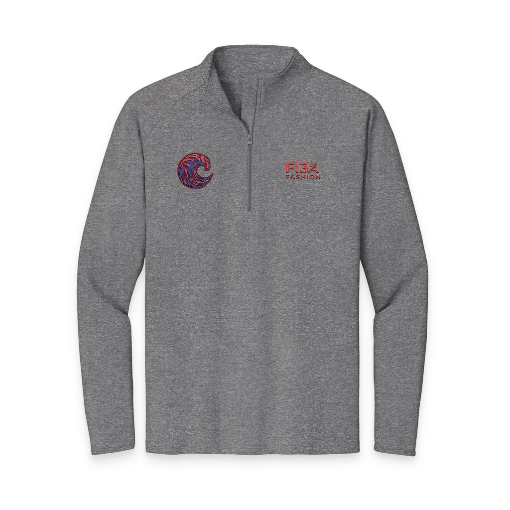 Embroidered Men's Quarter-Zip Pullover — FISX Racing Logo