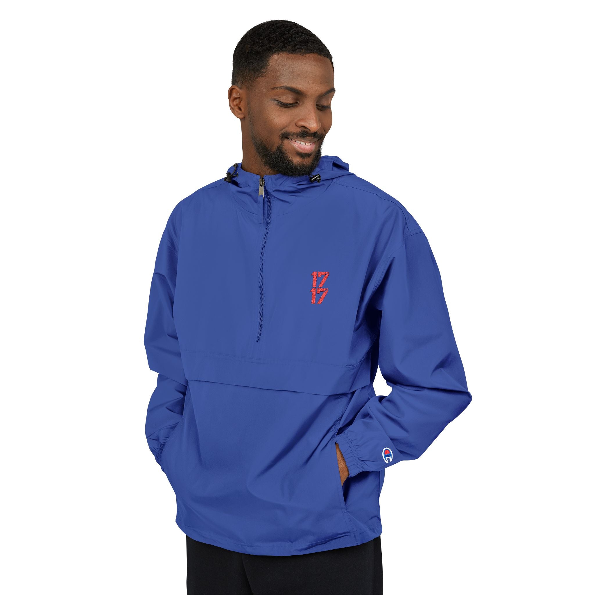 Packable Anorak Jacket — Lightweight Hooded Windbreaker (Orange)