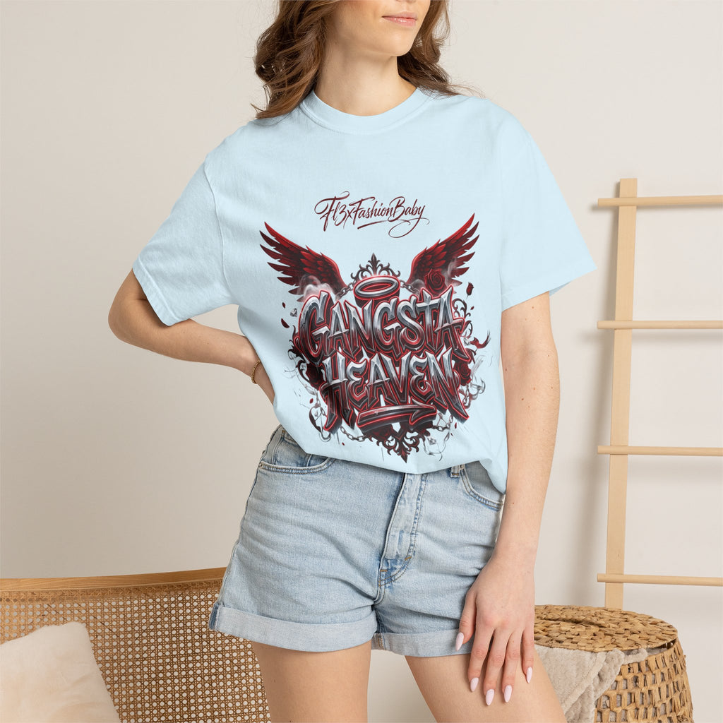 Gangsta Heaven Graphic T-Shirt — Scripted Front & Vertical Kanji Back