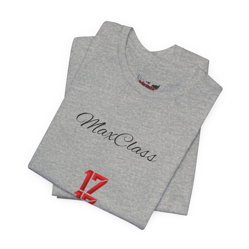 MaxClass '17' Graphic Tee — Minimal Script Logo T-Shirt