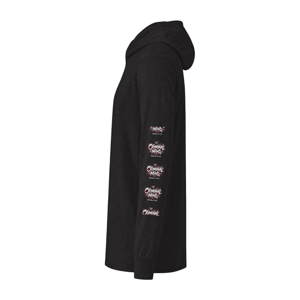 Criminal Mind Graphic Hooded Long-Sleeve Tee