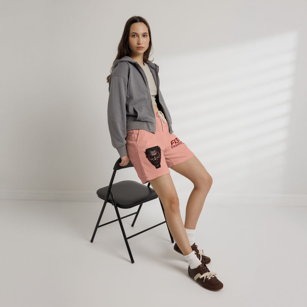 Graphic Fleece Sweat Shorts — Illustration Logo Casual Lounge Shorts