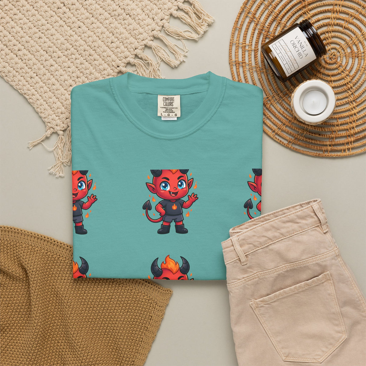 Illuminati Israel Pyramid T-Shirt with Devil Character Pattern