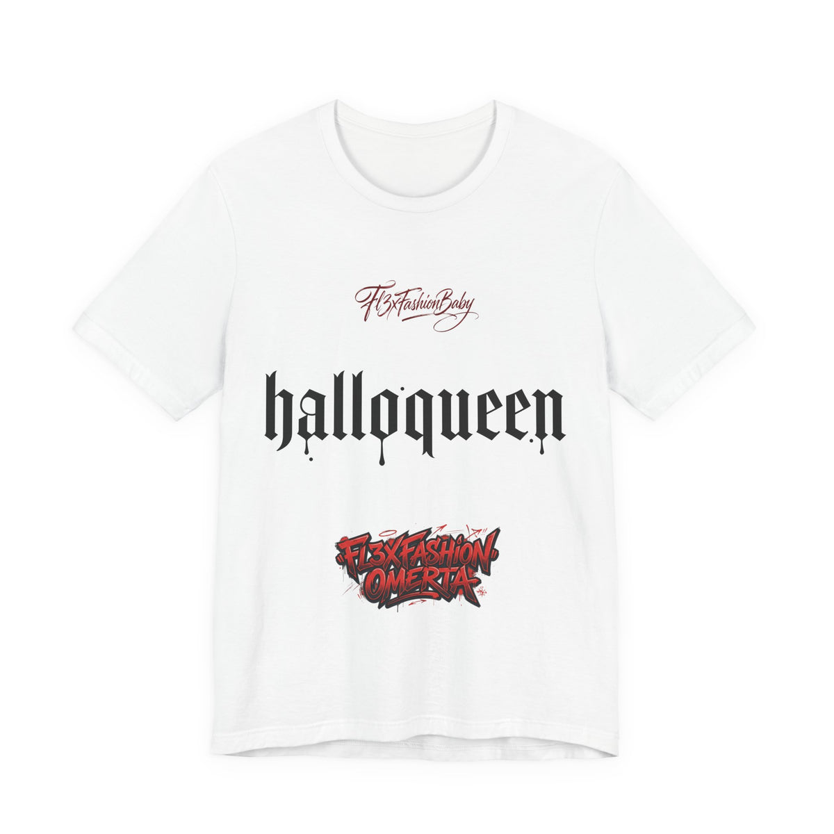 Halloqueen Gothic Tee — 'Halloqueen' Graphic Halloween T-Shirt