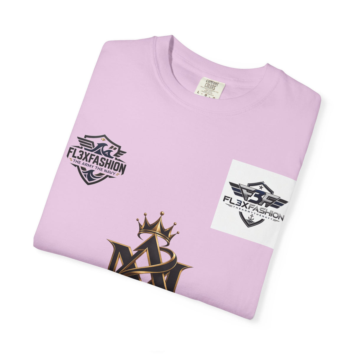 Graphic T-Shirt — Mythic Warrior Back Print with Crest Logos