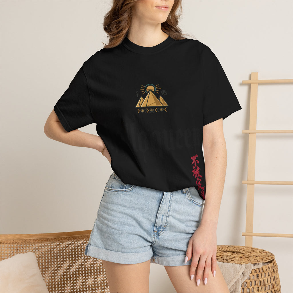 Halloqueen Graphic T-Shirt — Gothic Pyramid & All-Seeing Eye Streetwear
