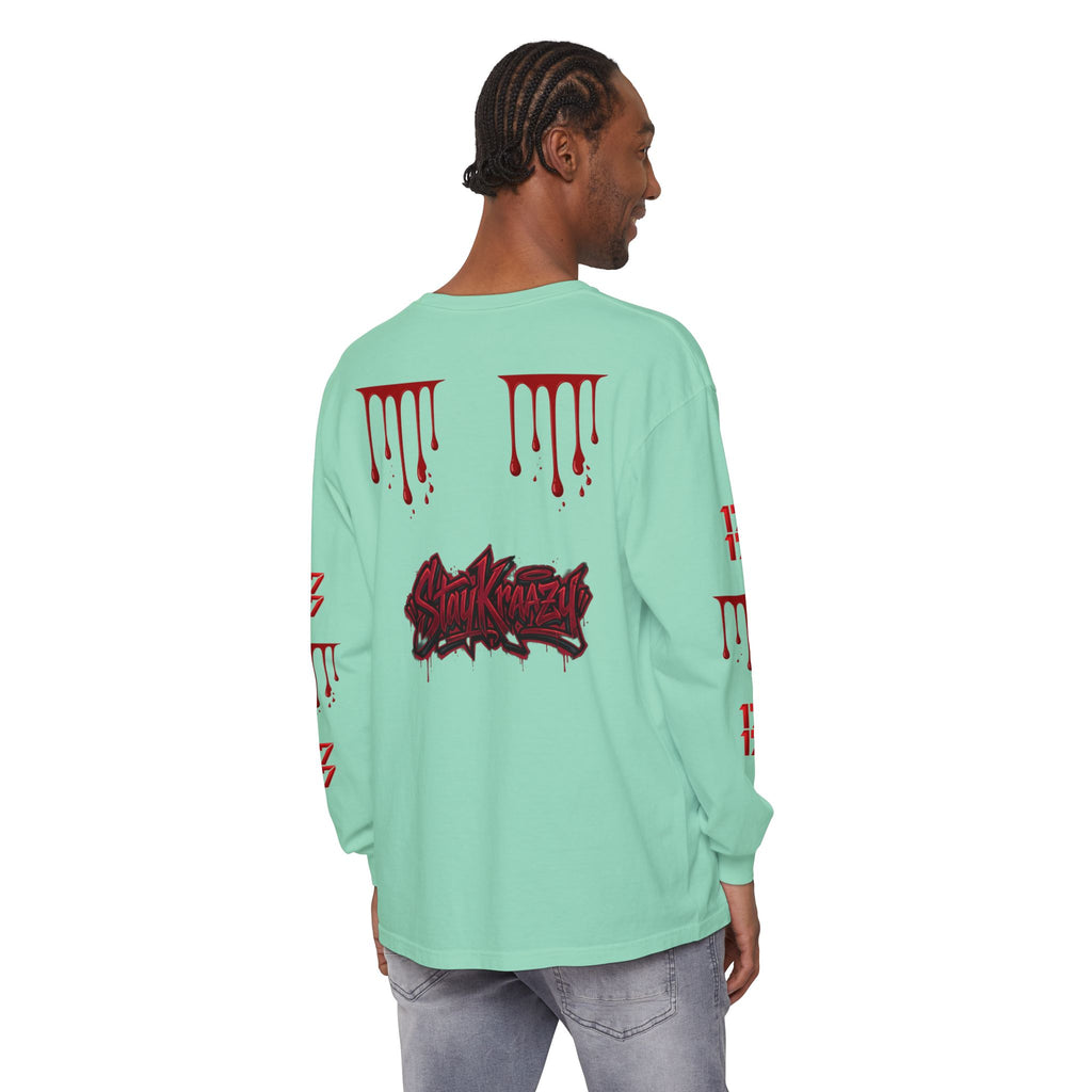 Blood Drip Graphic Long Sleeve Tee