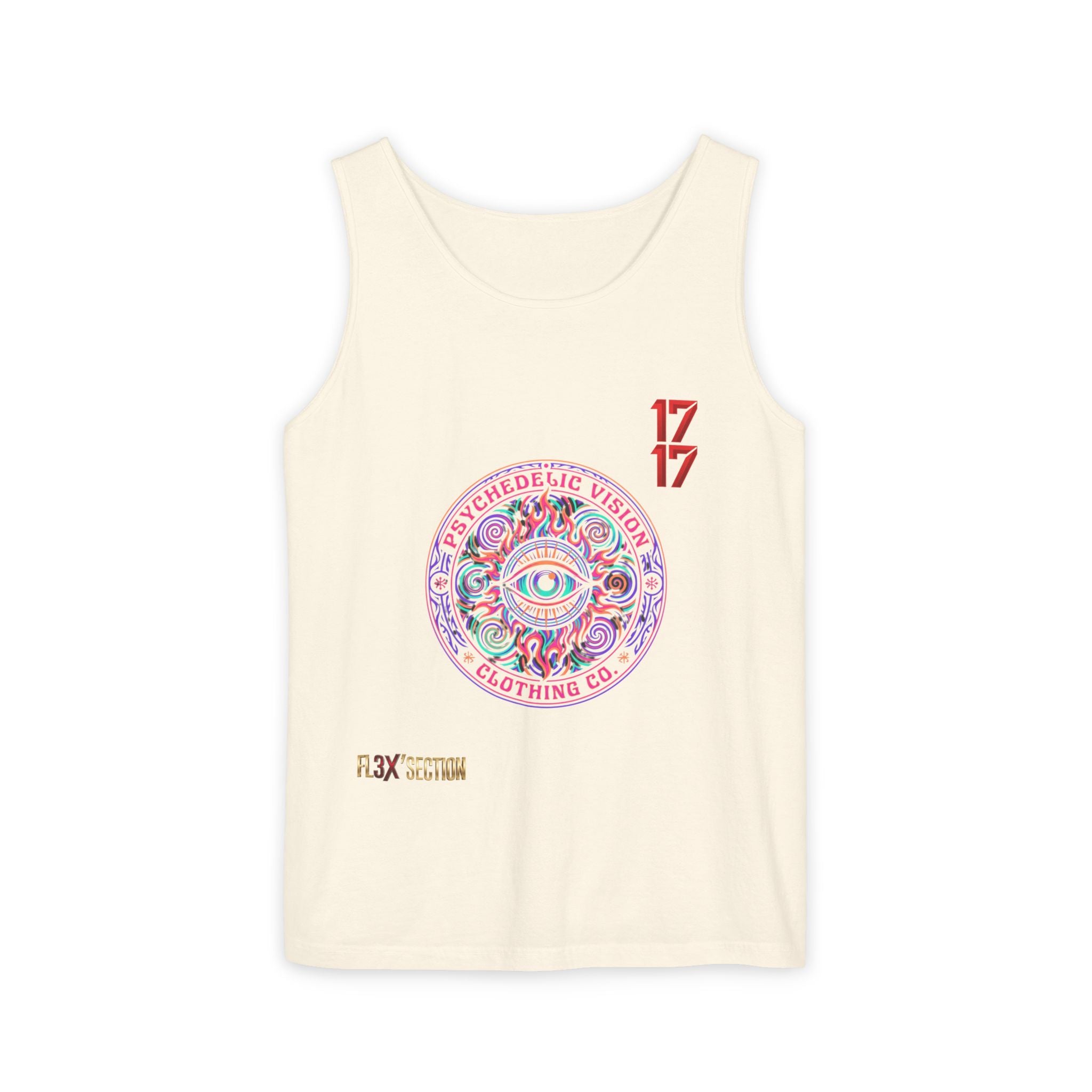 Psychedelic Vision Tank Top — Retro Eye Mandala Graphic