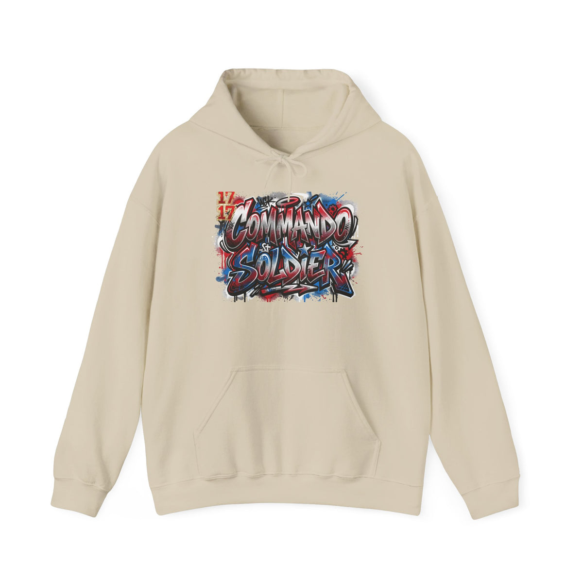 Commander Soldiers Hoodie — Urban Graffiti Military Tribute Sweatshirt