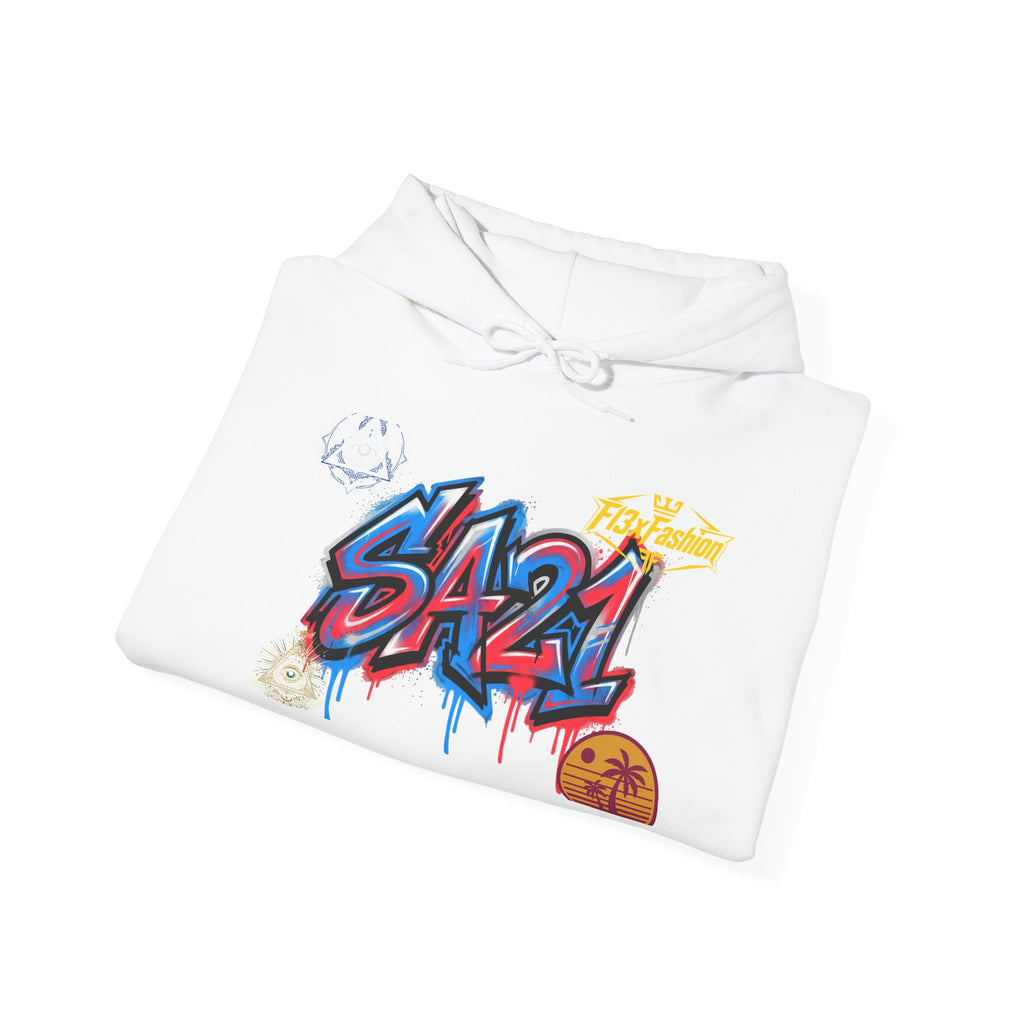 Graffiti S421 Hoodie — Retro Streetwear Graphic Pullover