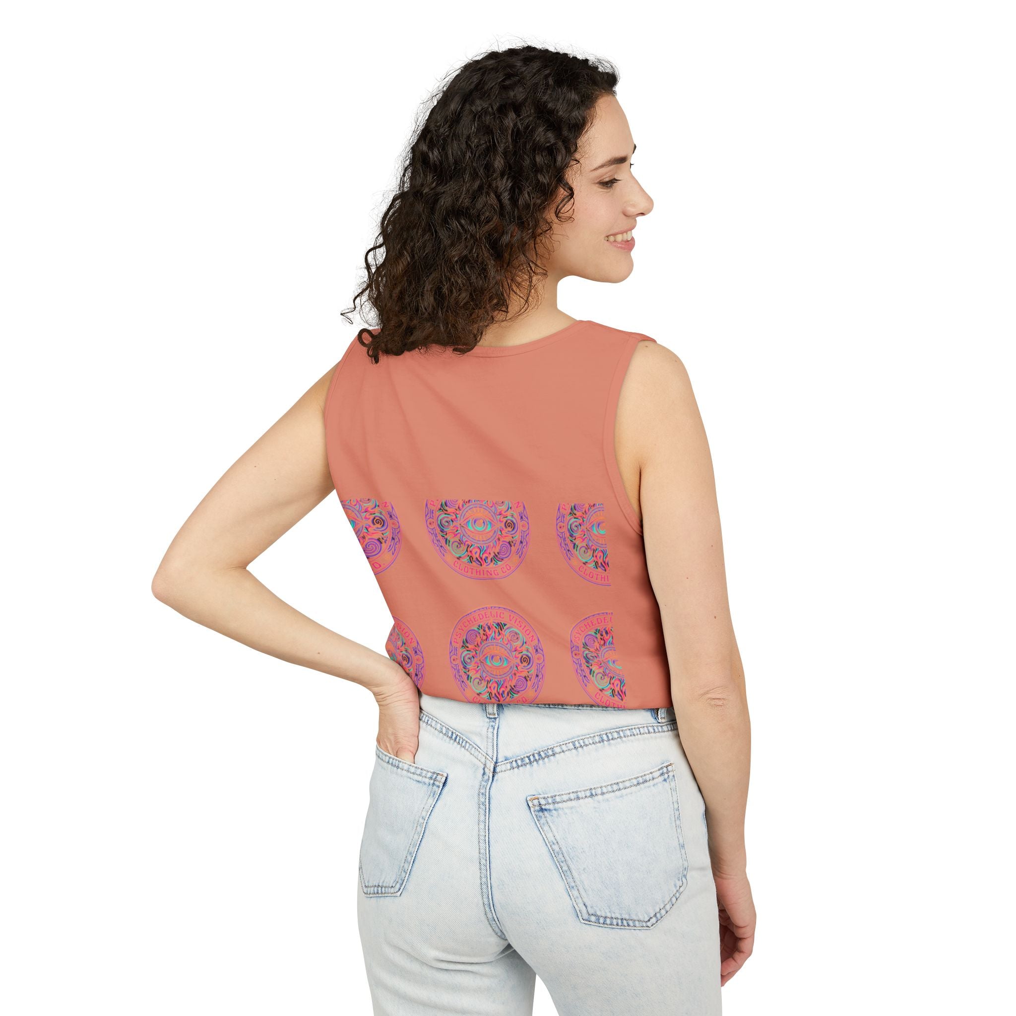 Psychedelic Vision Tank Top — Retro Eye Mandala Graphic