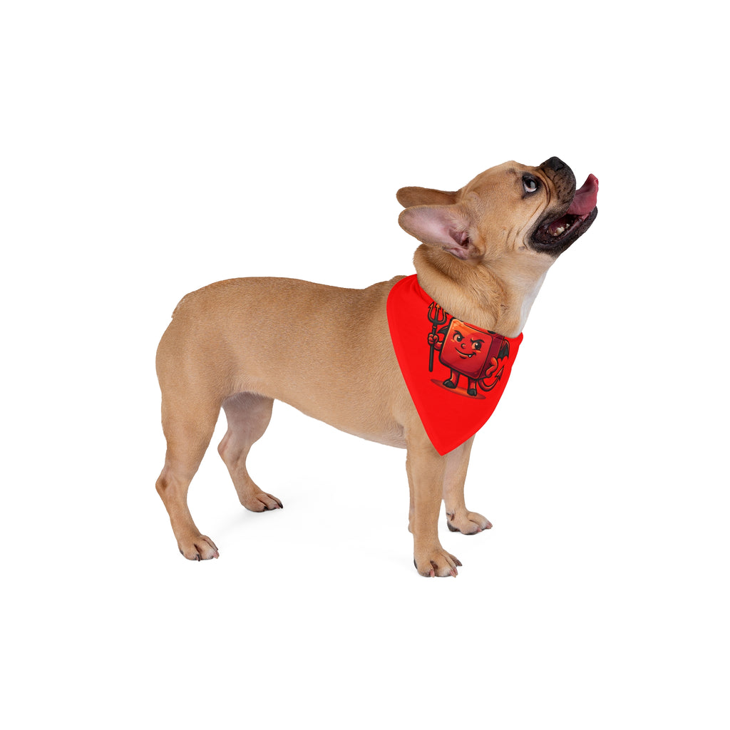 Cute Devil Pet Bandana – Red Halloween Dog & Cat Accessory