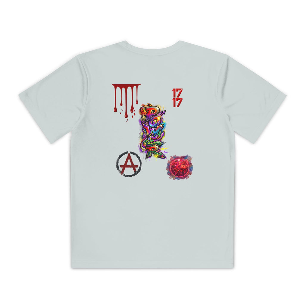 Youth Competitor Tee — Colorful Graffiti Anarchy Graphic T-Shirt