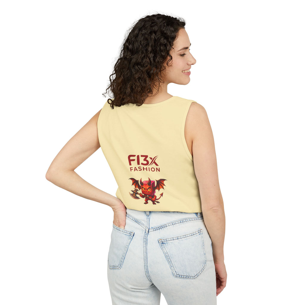 FL3X Fashion Graphic Tank Top — Neon Smiley & Devil Logo Streetwear
