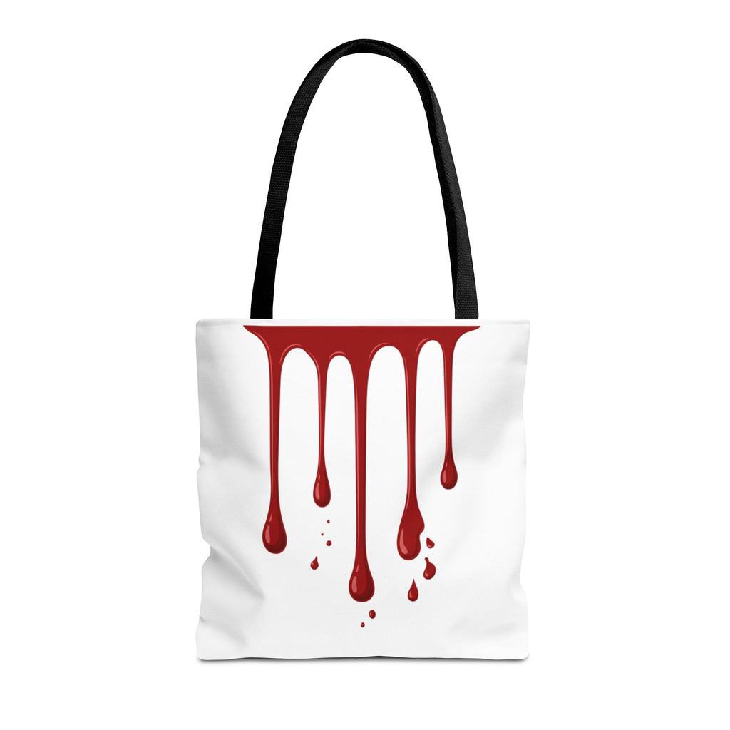 Dripping Blood Graphic Tote Bag — Red Horror Aesthetic Tote