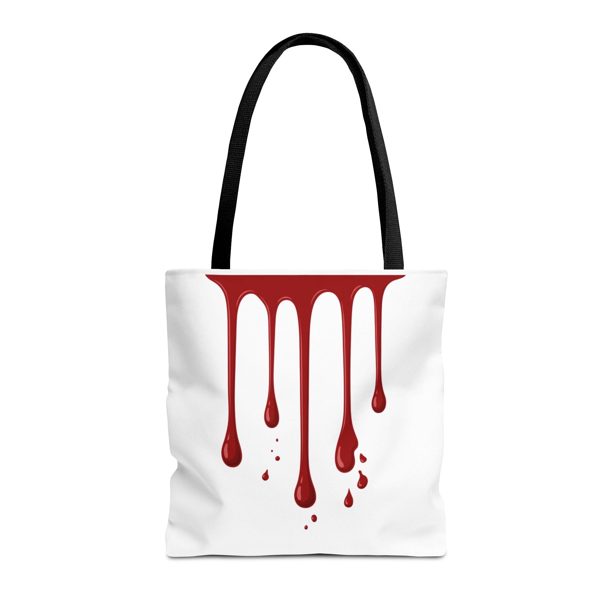 Dripping Blood Graphic Tote Bag — Red Horror Aesthetic Tote