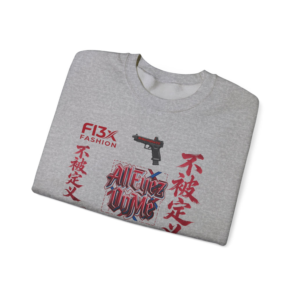 Graphic Crewneck Sweatshirt — 'We Set The Trends' Streetwear with Asian-Inspired Typography