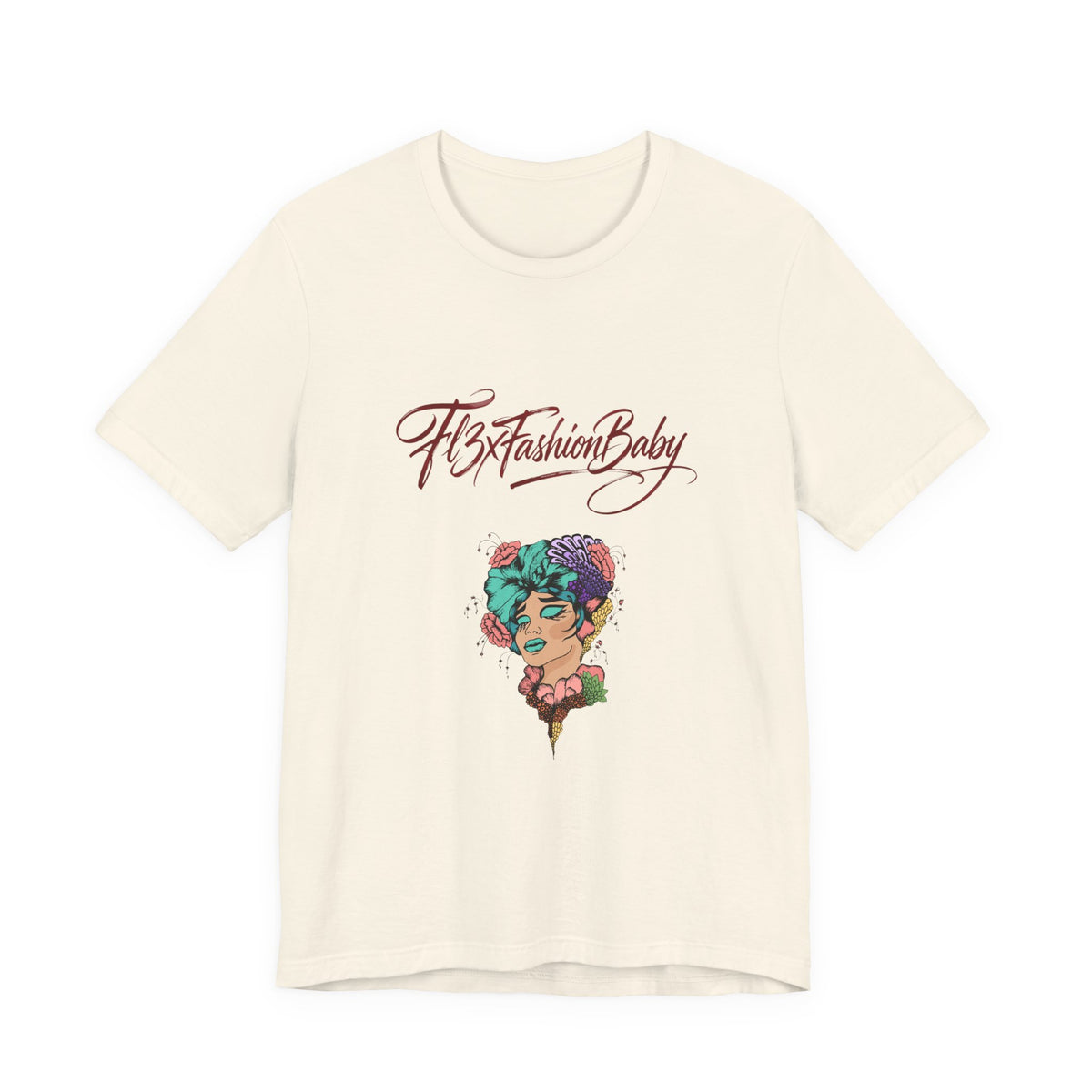 T-Shirt — 'FBxFashionBaby' Floral Portrait Graphic Tee