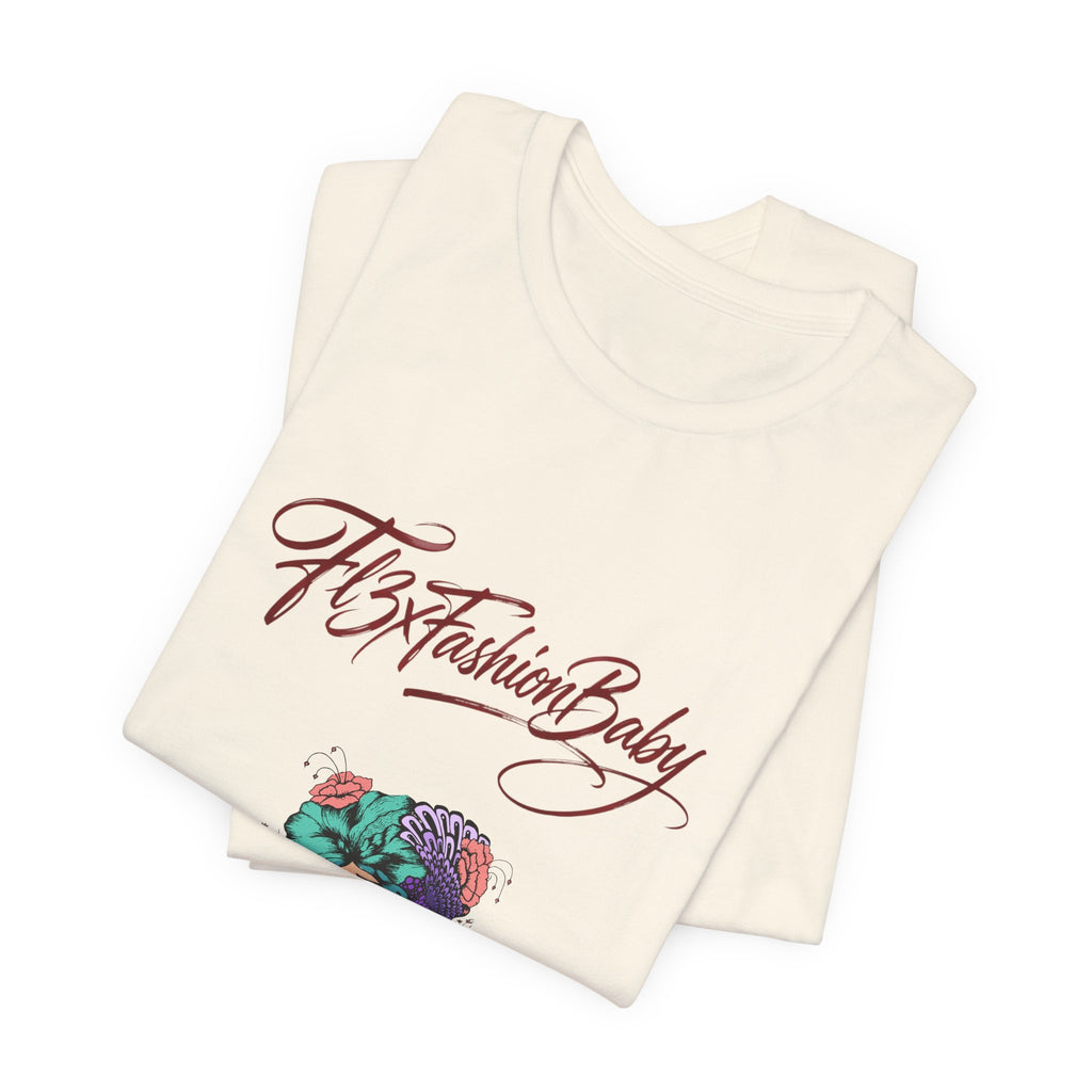 T-Shirt — 'FBxFashionBaby' Floral Portrait Graphic Tee