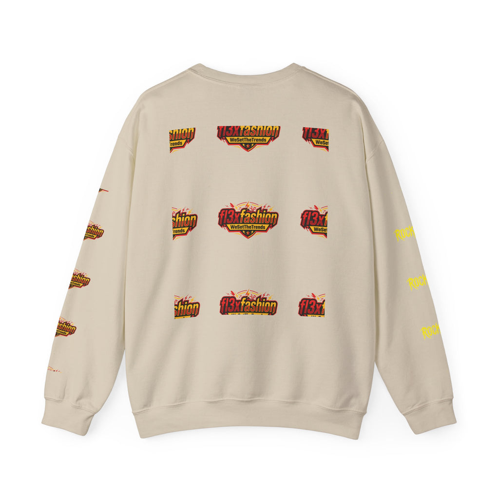 Logo Pattern Sweatshirt — fi3xfashion Graphic Crewneck