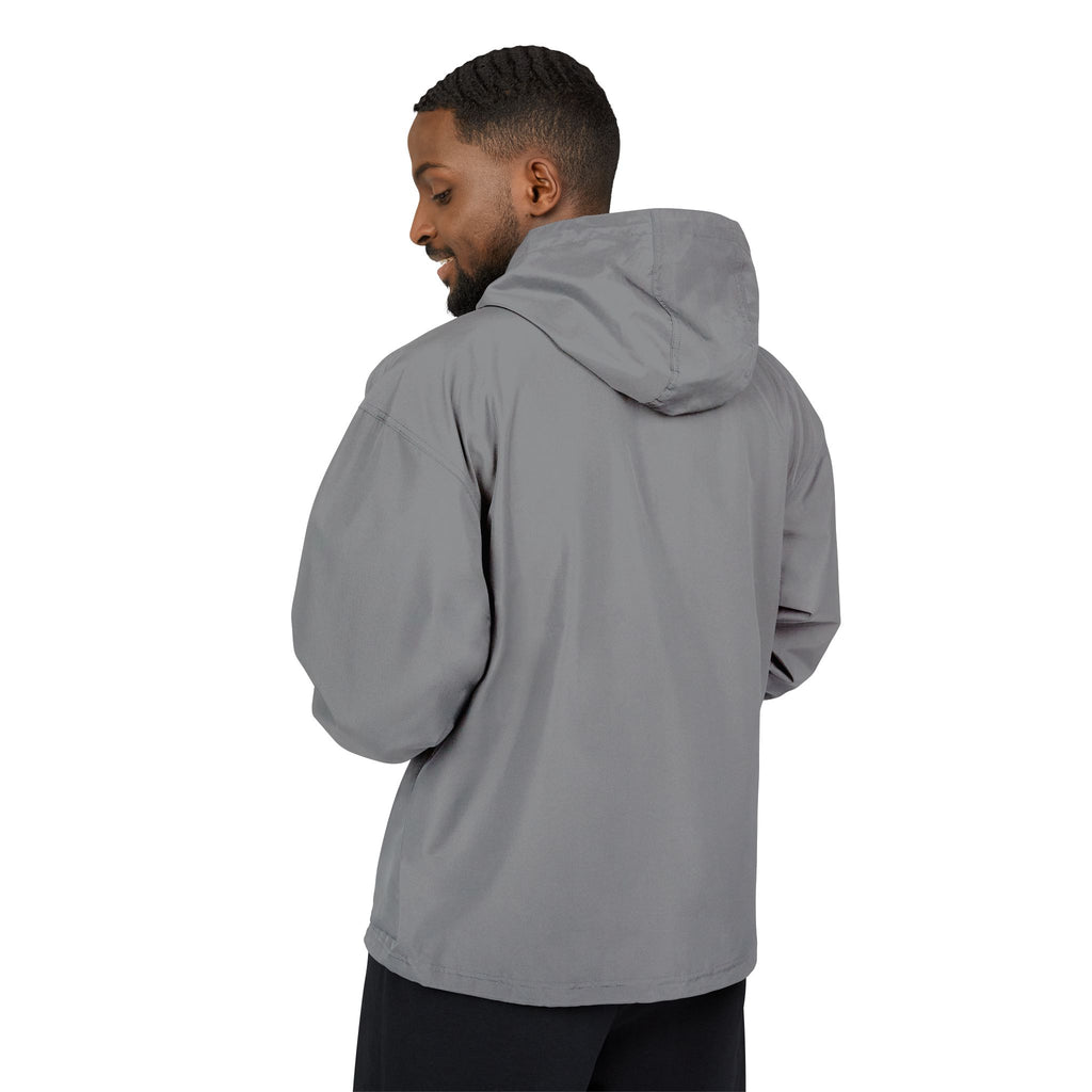 Packable Anorak Jacket — Lightweight Hooded Windbreaker (Orange)