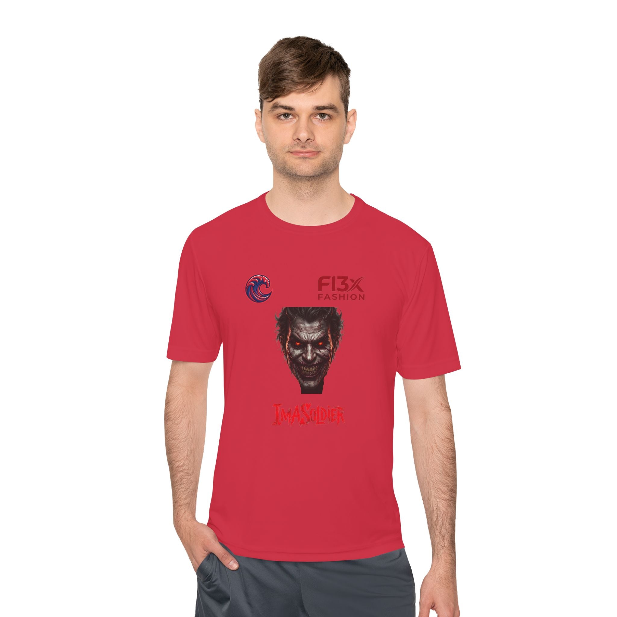 ImaSoldier Graphic Tee — Dark Joker Face Logo Moisture‑Wicking Shirt