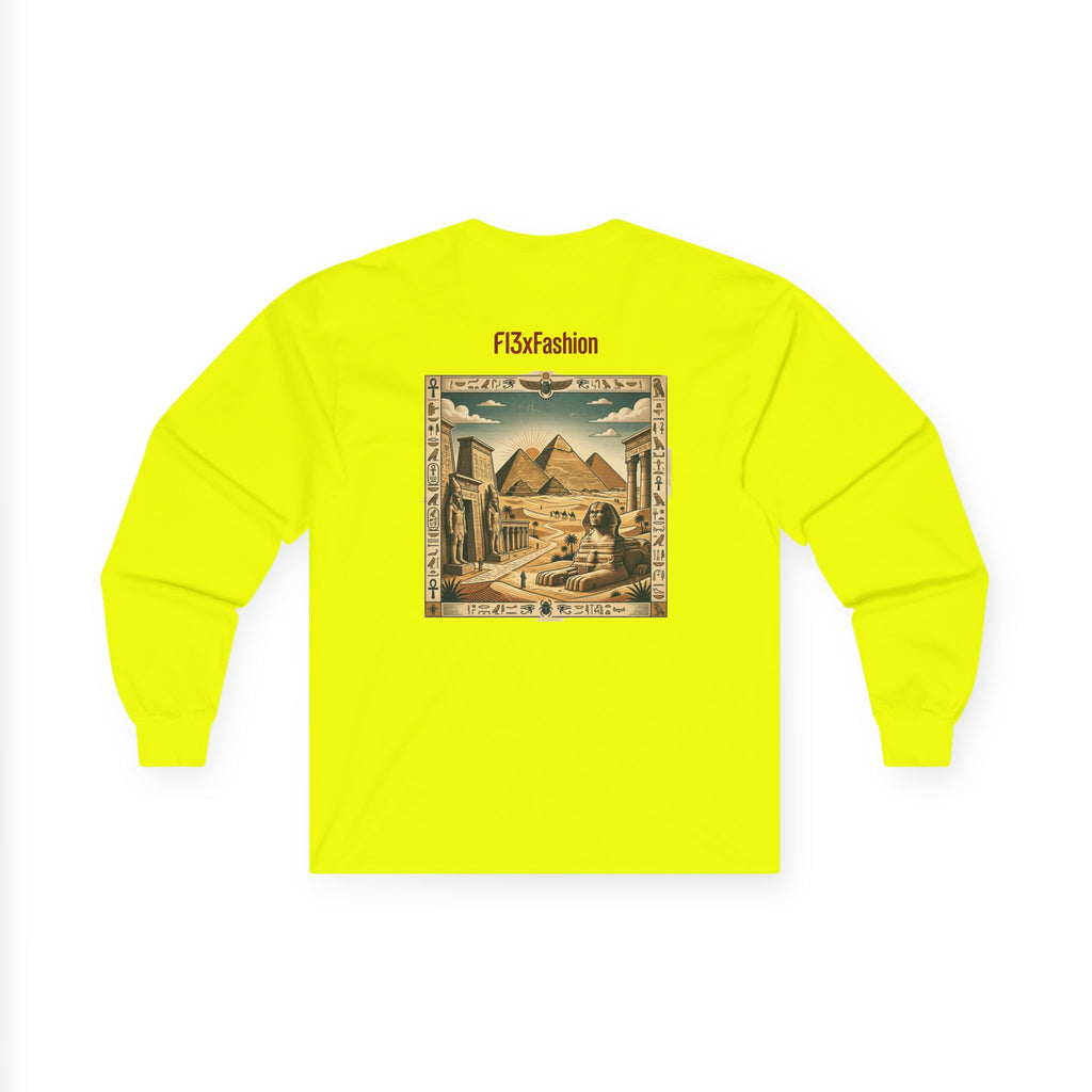Egyptian Pyramids Vintage Graphic Long Sleeve Tee
