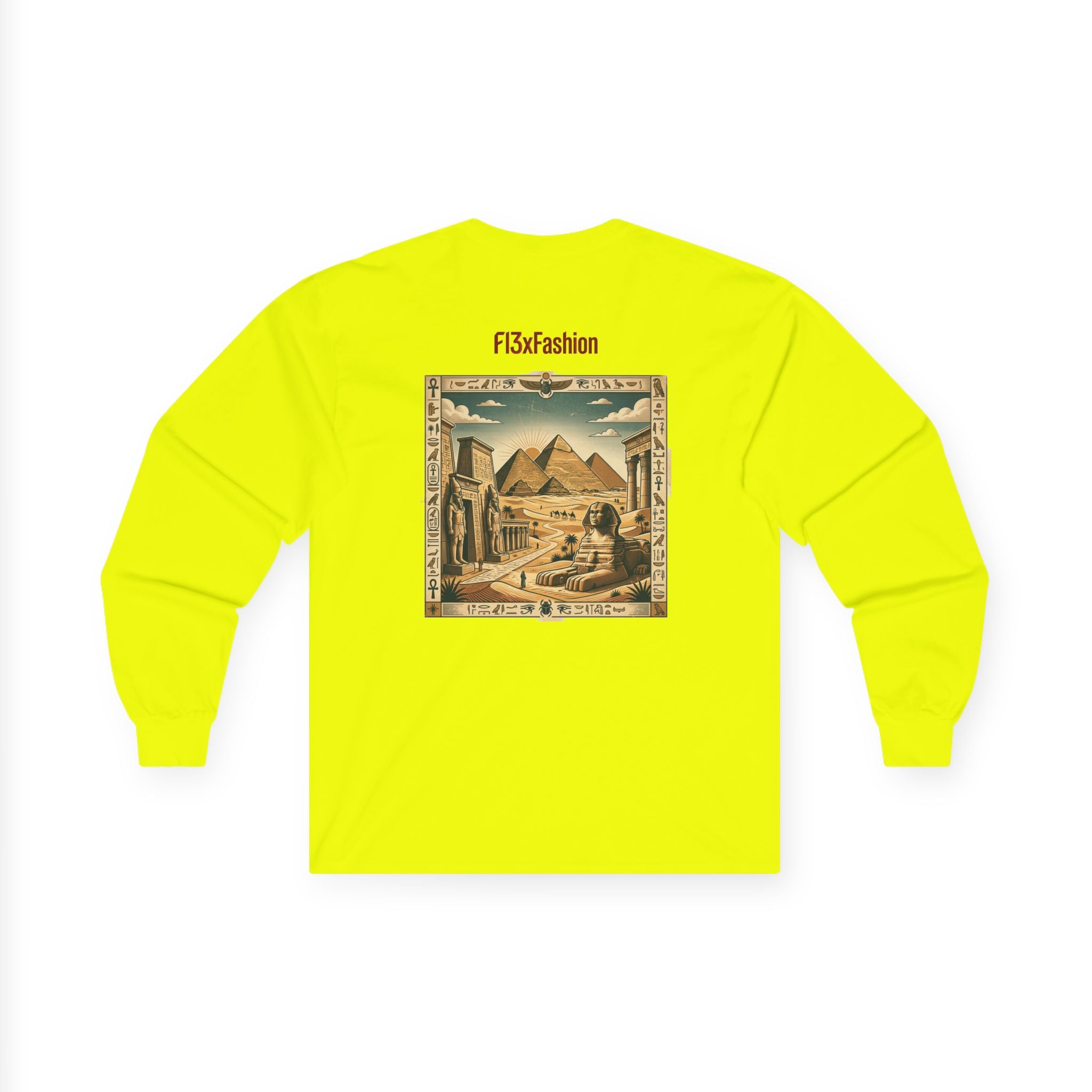 Egyptian Pyramids Vintage Graphic Long Sleeve Tee