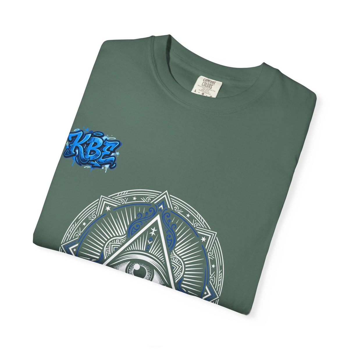 T-Shirt — Blue Geometric Mandala Bandana Graphic