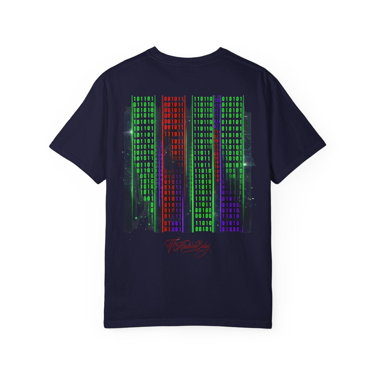 Graphic T-Shirt — Futuristic Cityscape Design with Japanese Calligraphy
