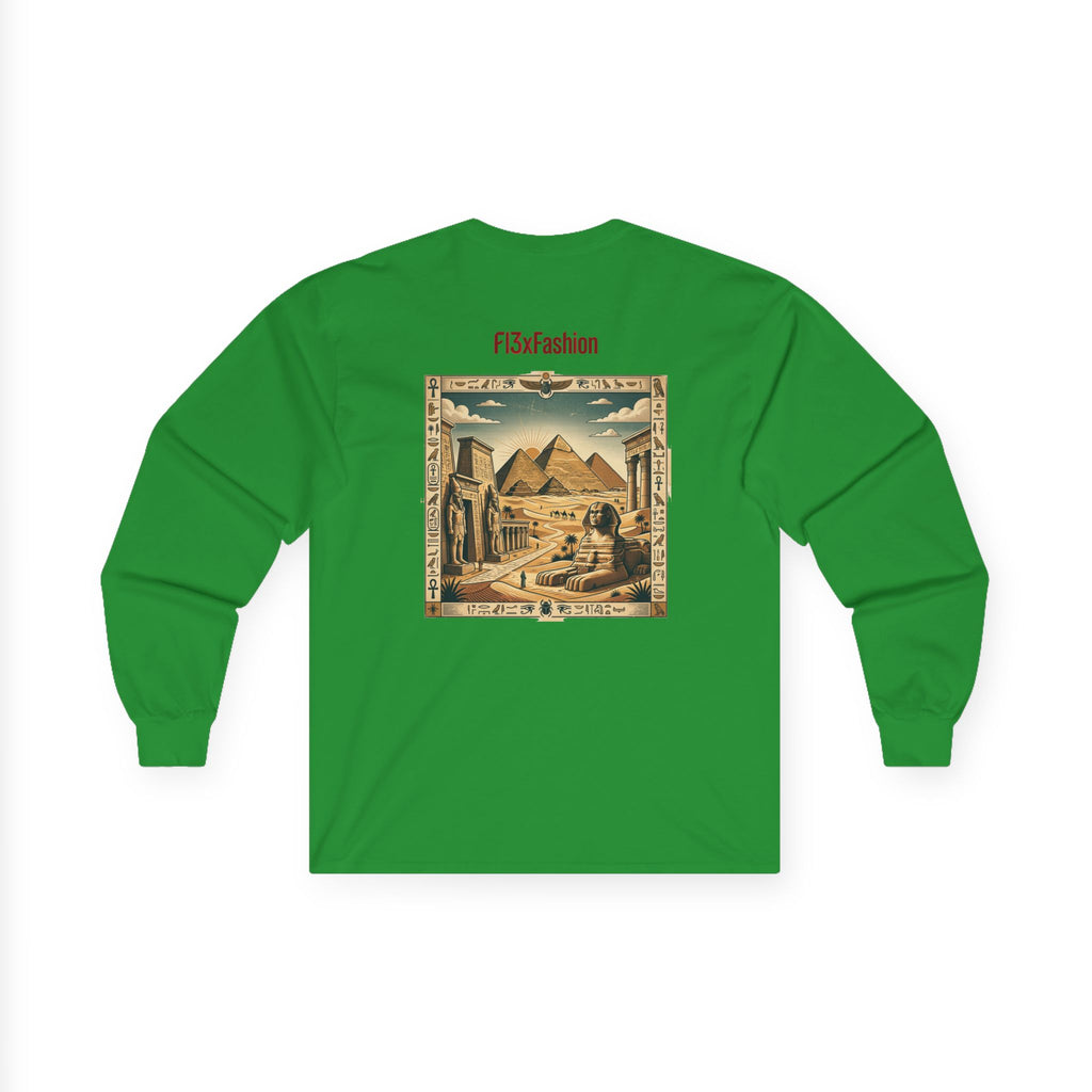 Egyptian Pyramids Vintage Graphic Long Sleeve Tee