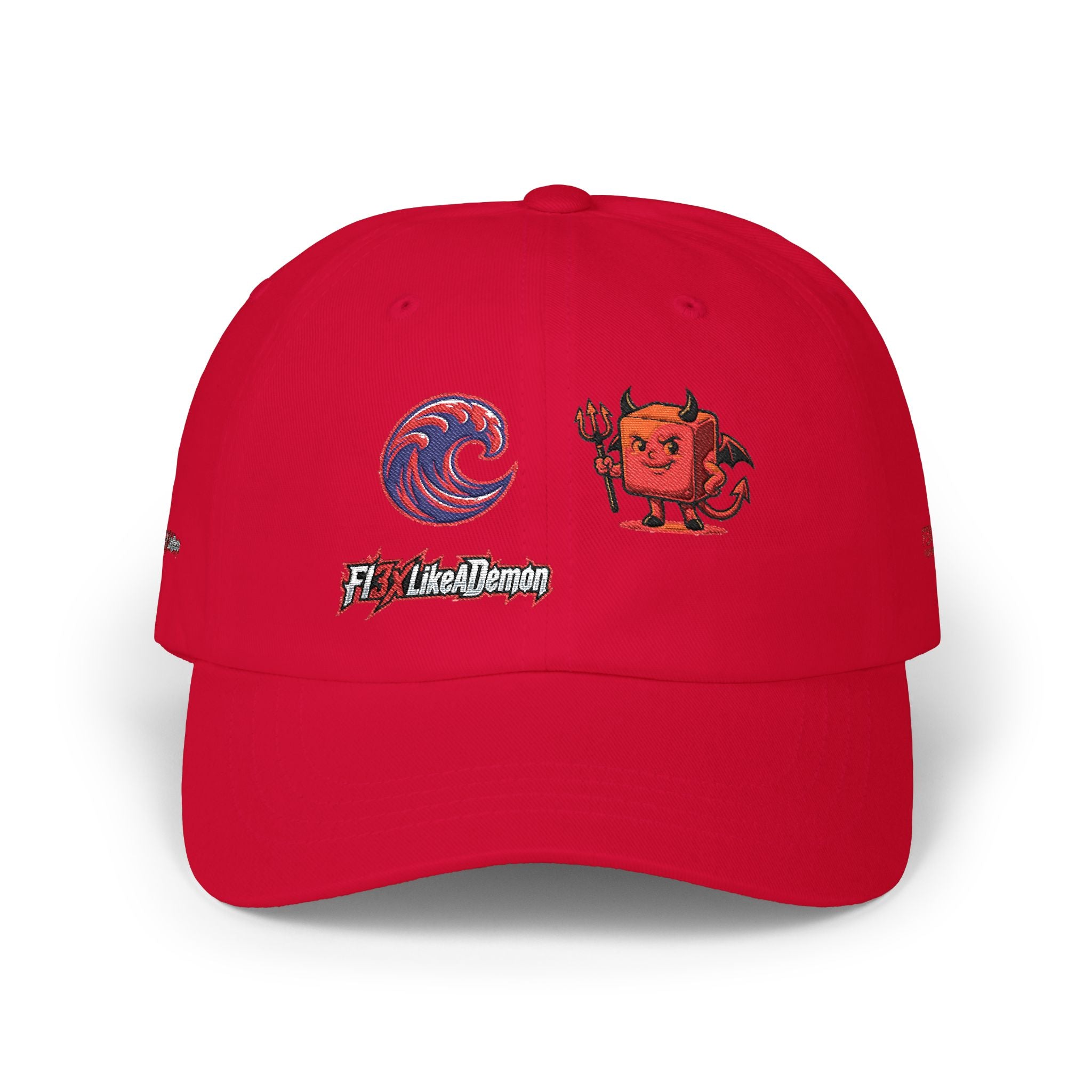 Devil Pixel Dad Cap – Retro Gaming Graphic Baseball Hat