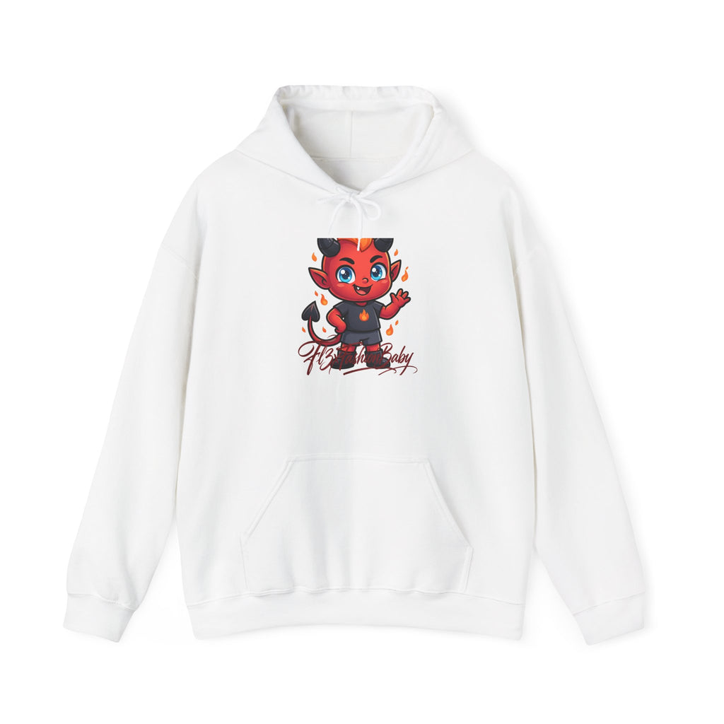 Devil Baby Cartoon Hoodie — Cute Red Demon Character "Playful Evil" Graphic Hoodie