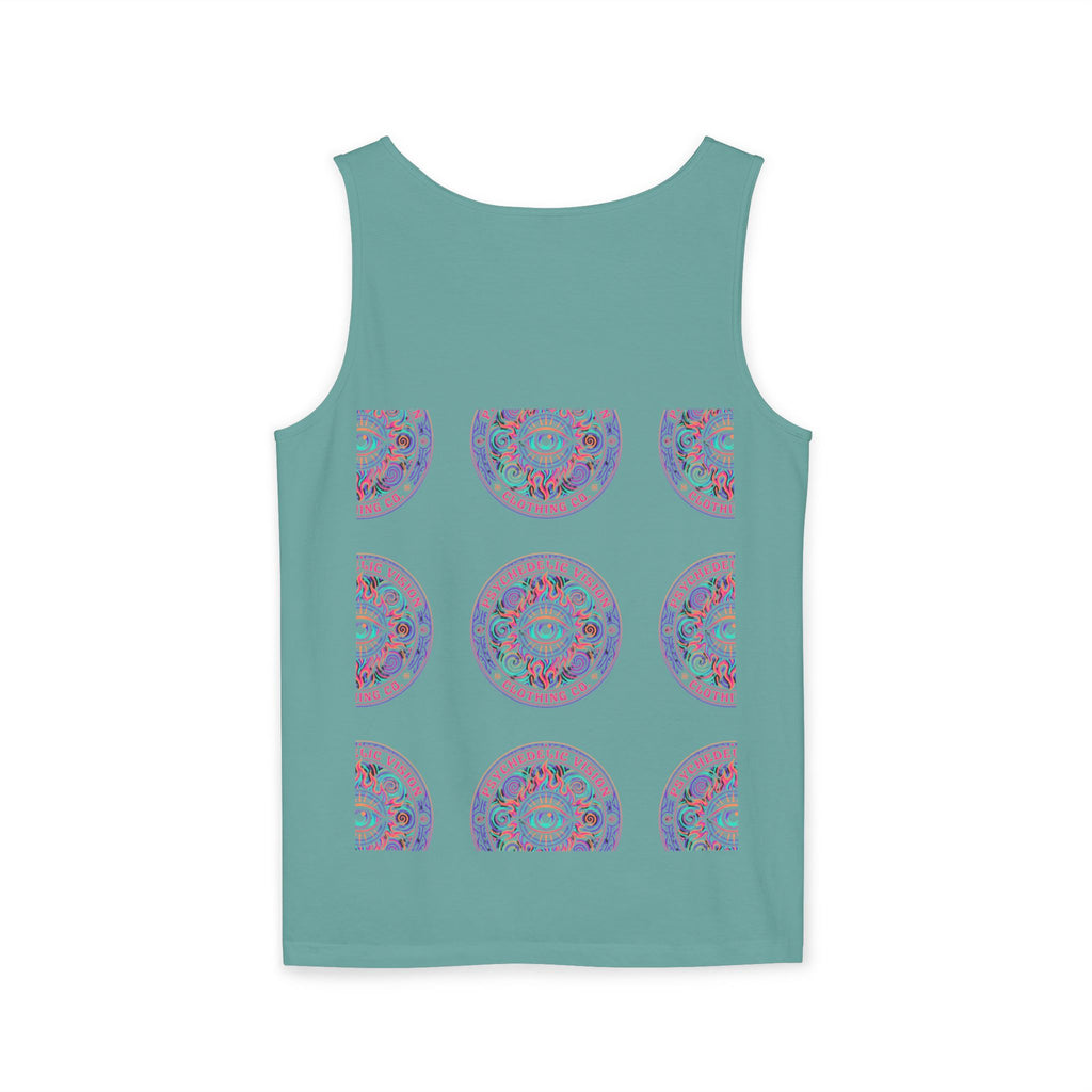 Psychedelic Vision Tank Top — Retro Eye Mandala Graphic