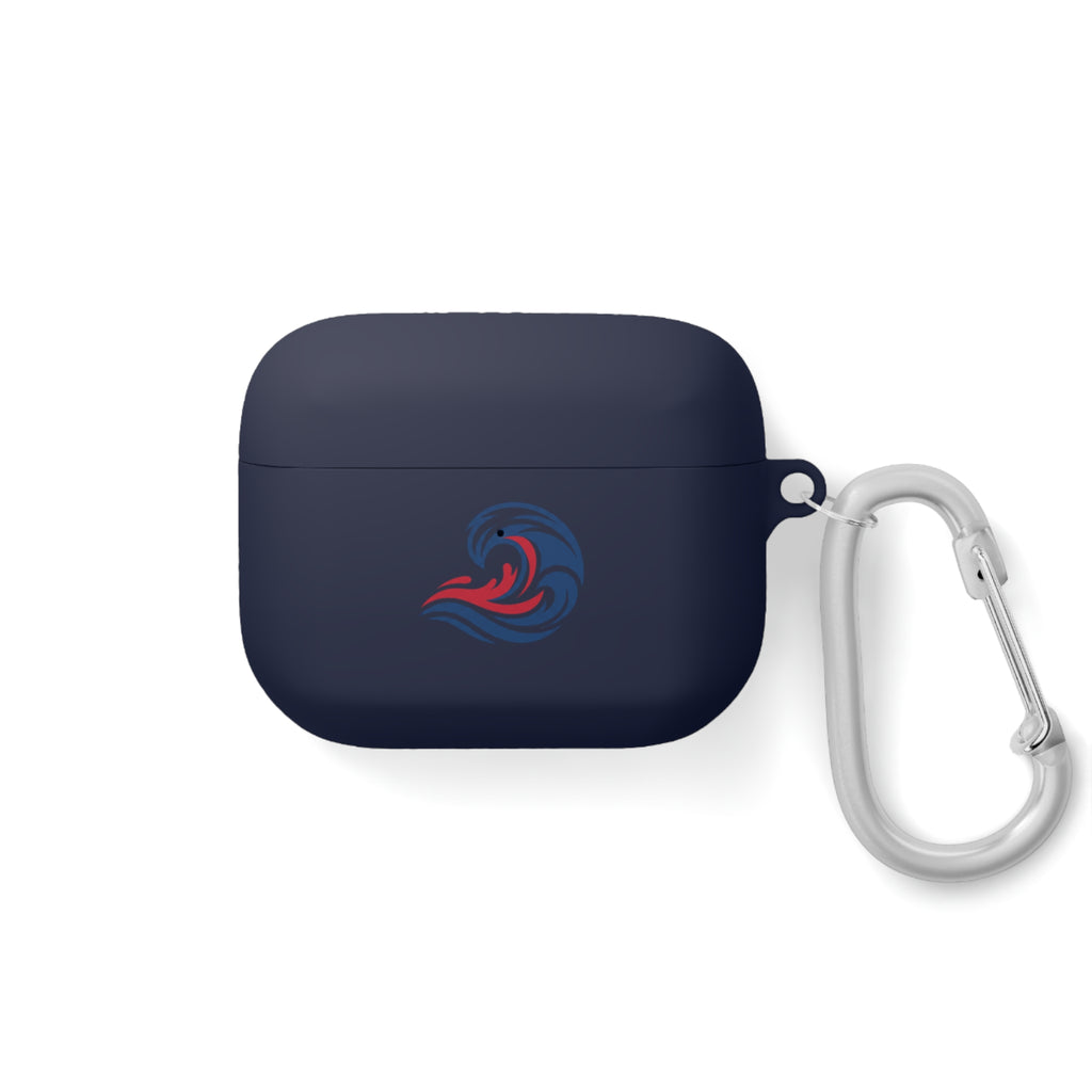 Wave Crest AirPods Case Cover - Patriotic Red White Blue Swirl