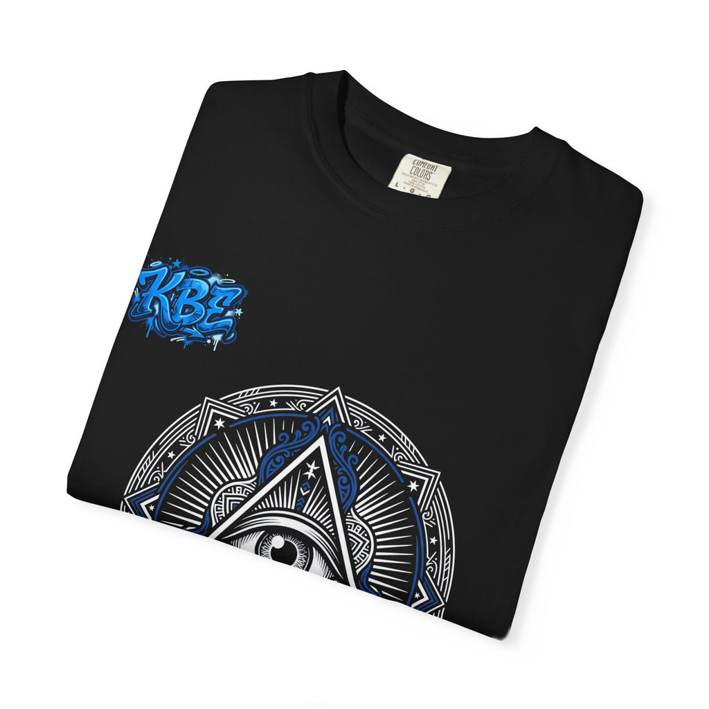 T-Shirt — Blue Geometric Mandala Bandana Graphic