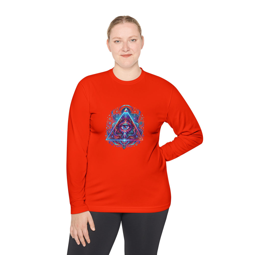 All-Seeing Eye Triangle Long Sleeve Tee — Psychedelic Mystic Graphic Shirt