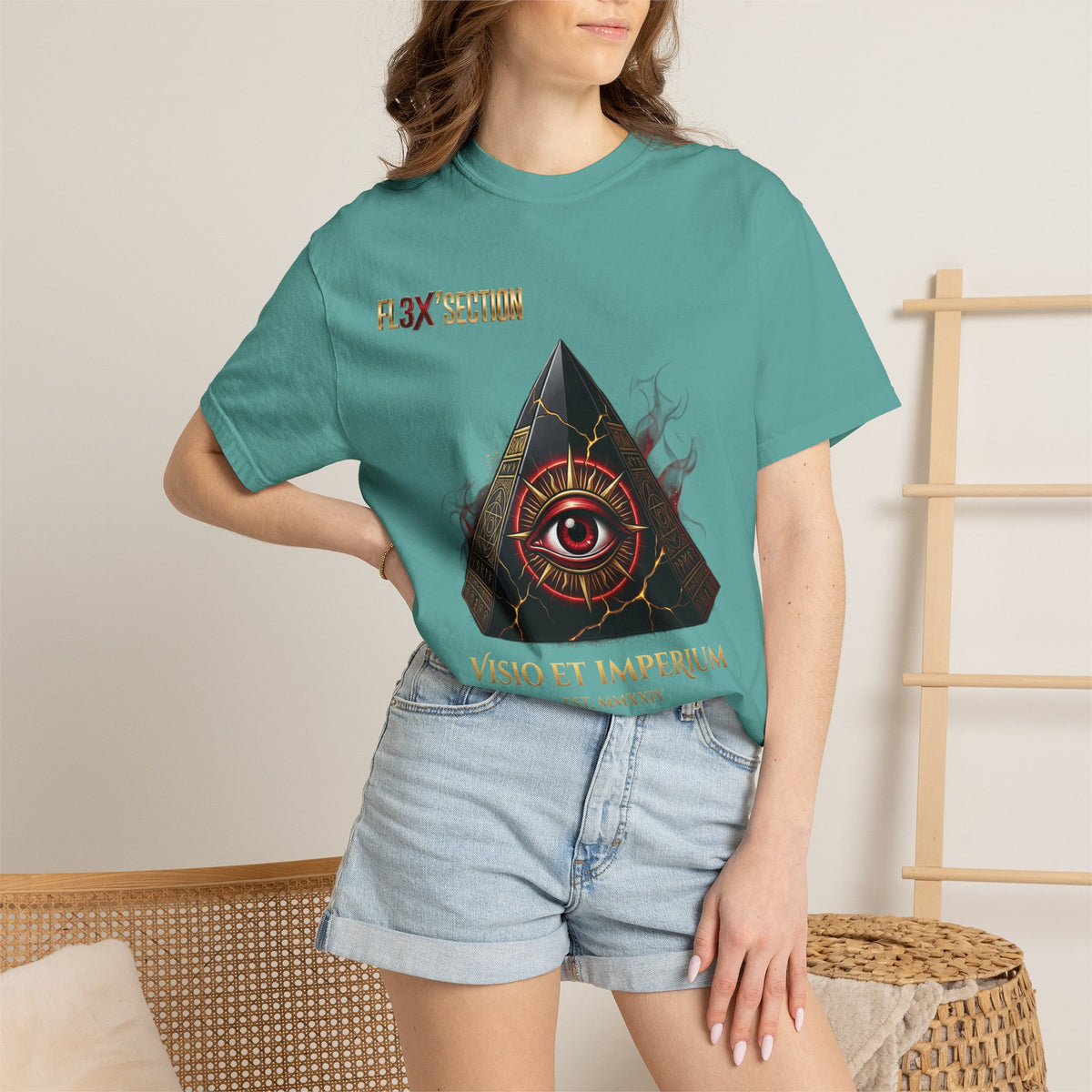 All-Seeing Eye Pyramid T-Shirt — "Visio Et Imperium" Graphic Tee