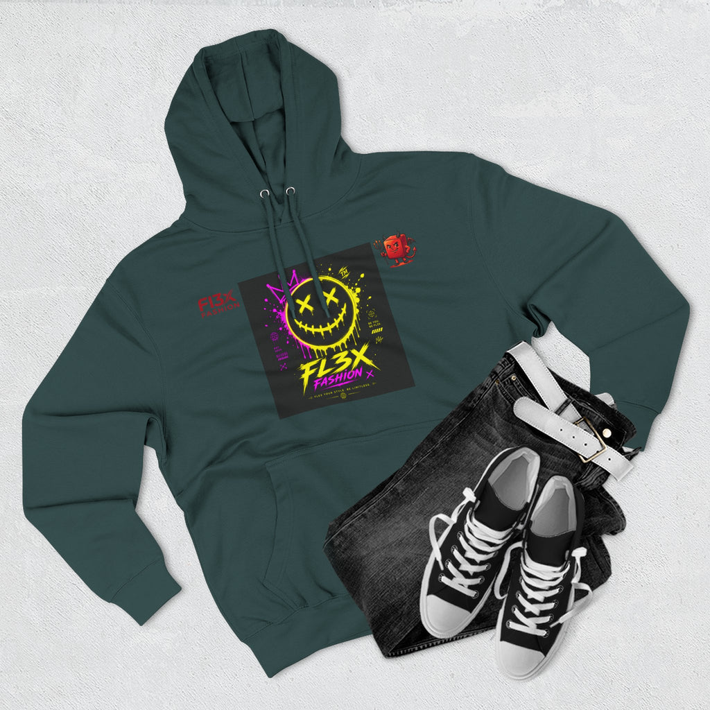 Smiley Neon Graphic Hoodie — FL3X Fashion Streetwear