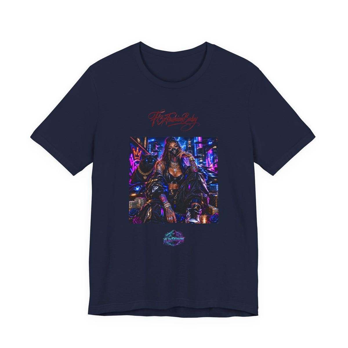 T-Shirt — Futuristic Cyber City Graphic Tee ("It's Fashion Baby")